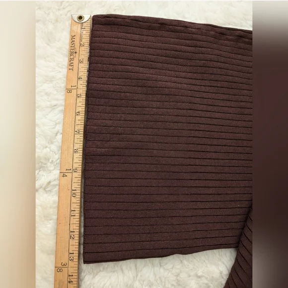 China Peter Do Brown Flared Ribbed Pants small - Picture 16 of 16